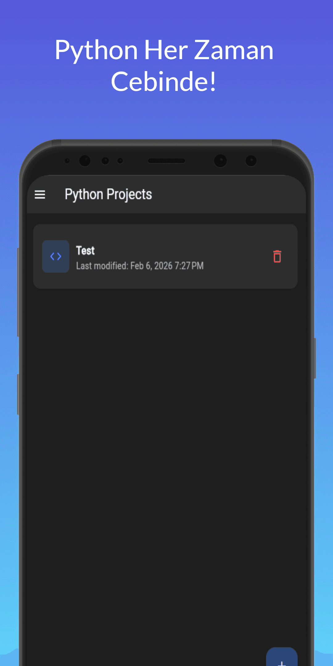 PyForge kayıtlı Python projelerinin listelendiği ekran
